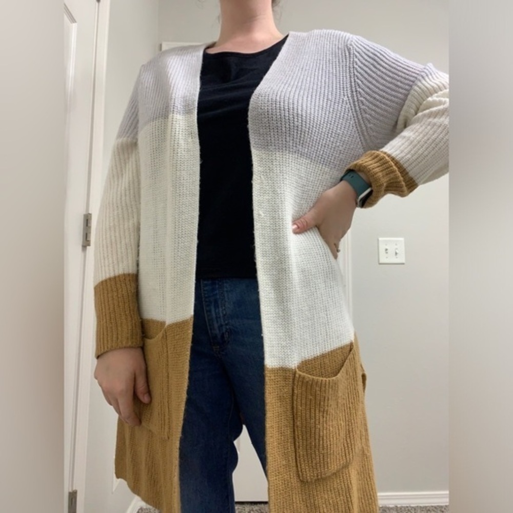 ☘️ 89th & Madison Tri-Color Cardigan Size Large
